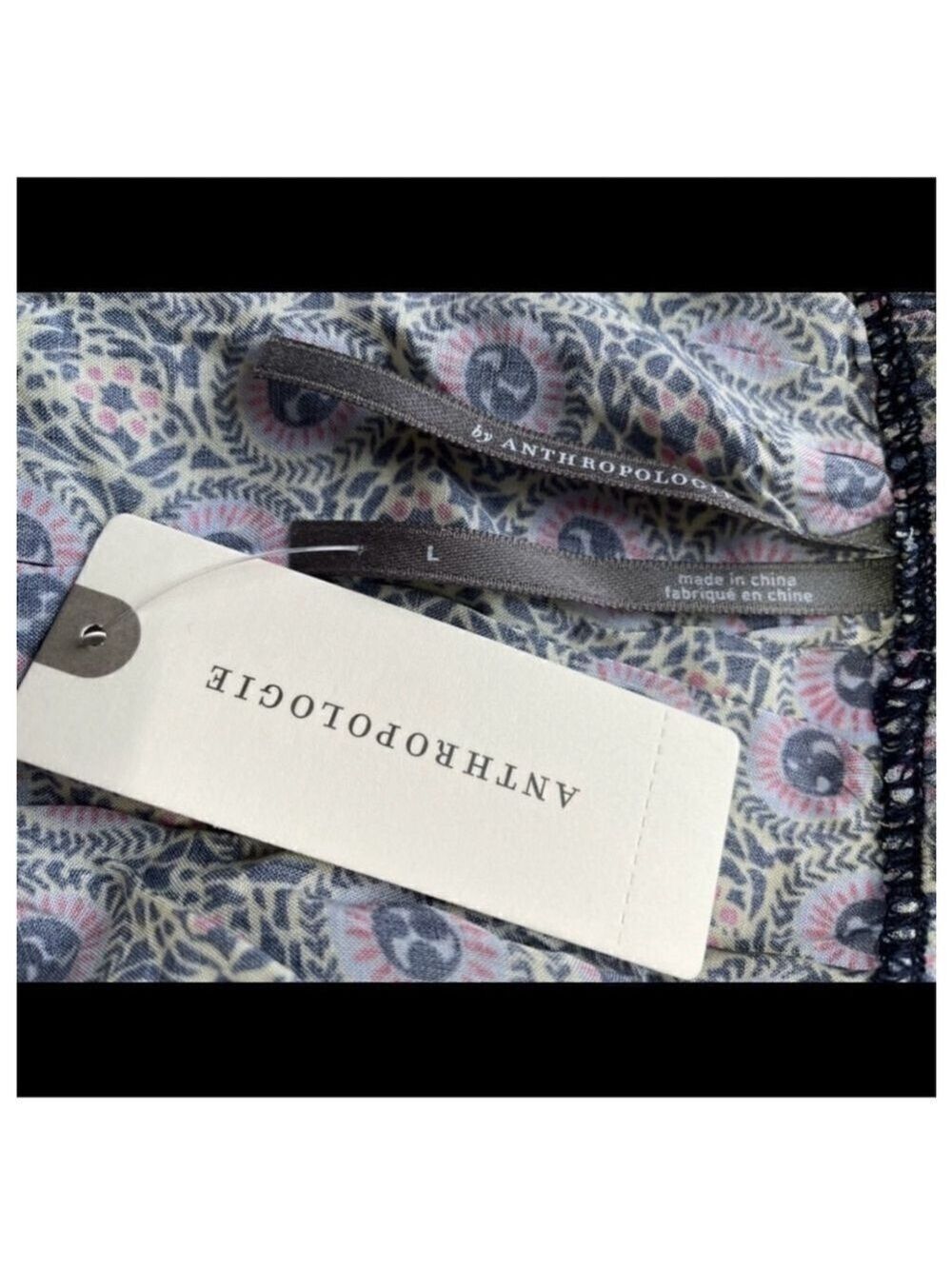 Anthropologie Abstract Ruffle Crop Top, Large, Multi Color - Picture 4 of 5